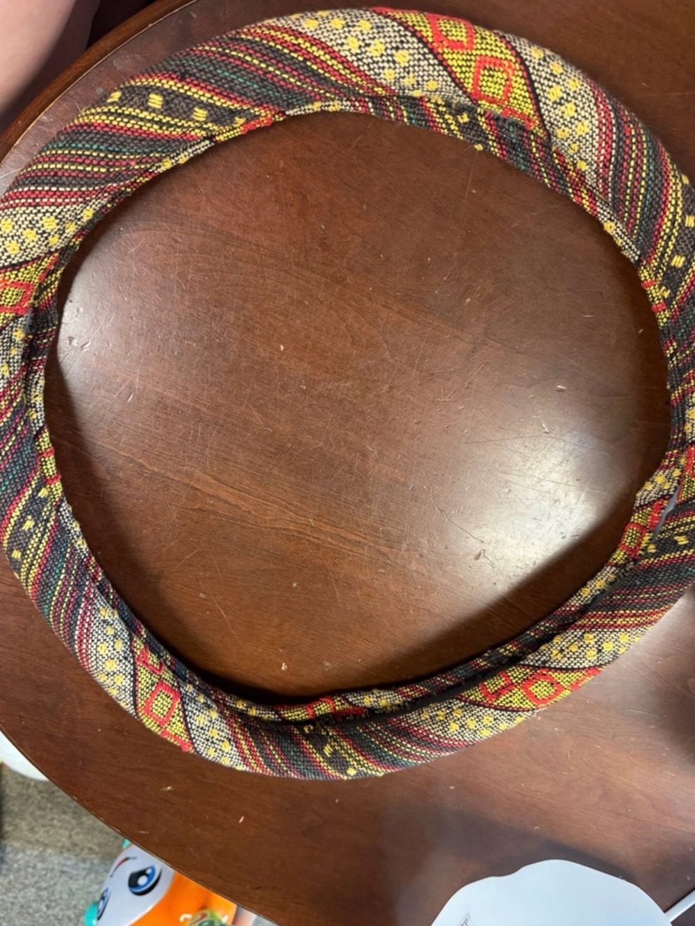 Woven steering wheel cover